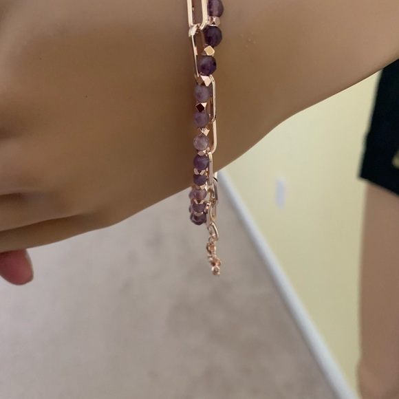 Unwritten bracelet Genuine Amethyst Doub… - Picture 6 of 7